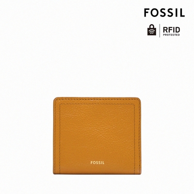 FOSSIL Logan 真皮RFID防盜短夾-土黃色 SL7829763