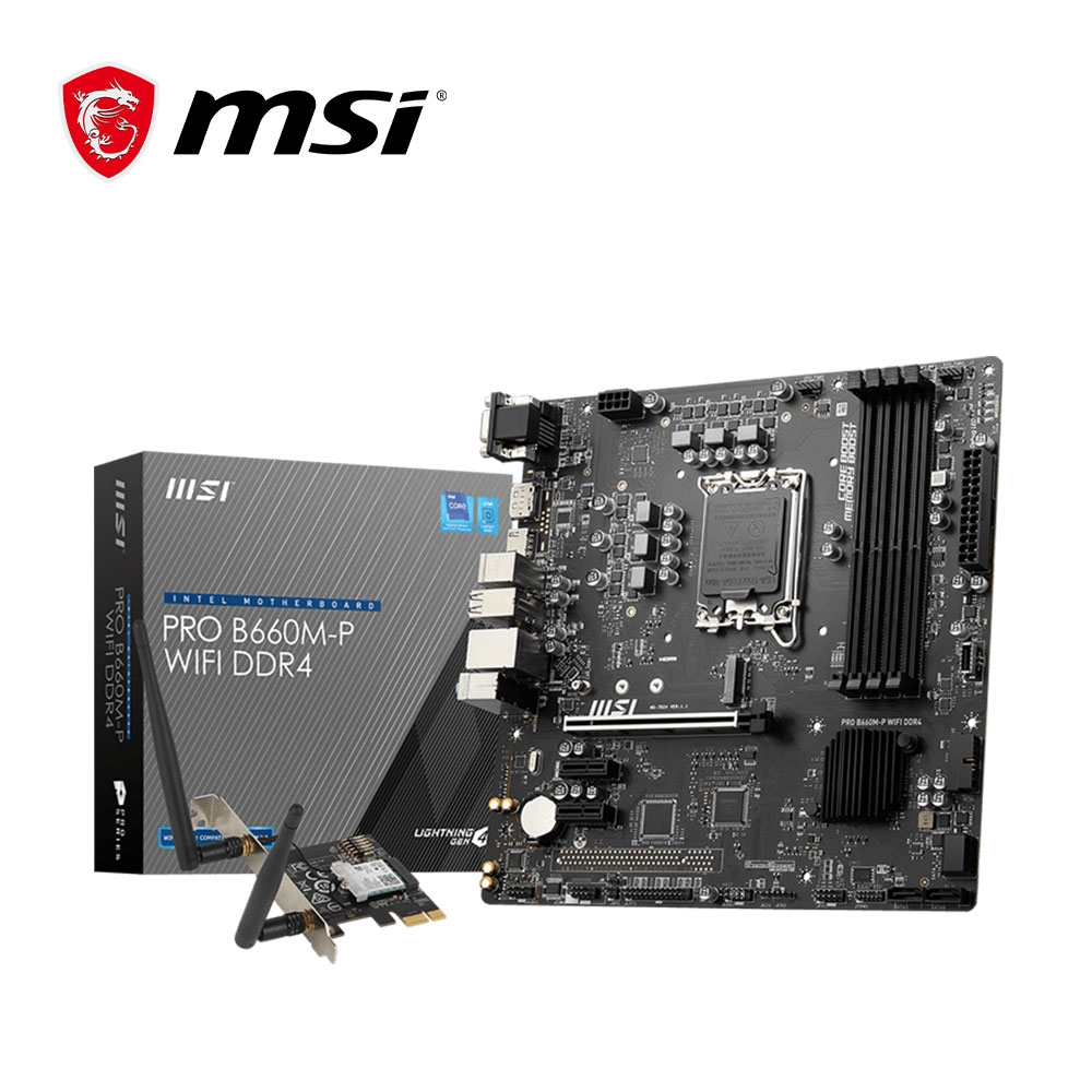 微星MSI PRO B660M-P WIFI DDR4 Intel主機板