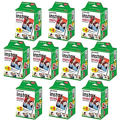 富士 instax mini 空白底片 10盒 (20入共200張)