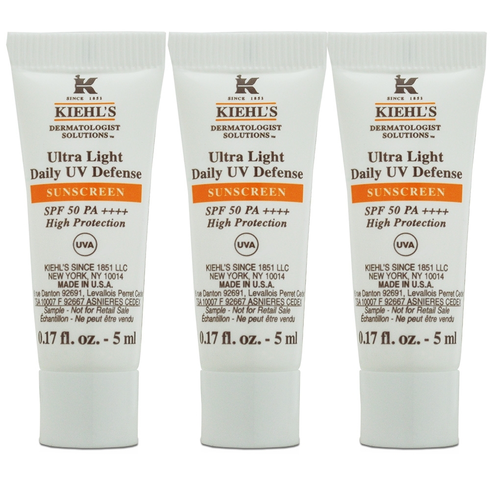 KIEHLS契爾氏 集高效清爽UV防護乳SPF50 PA++++ 5ml*3