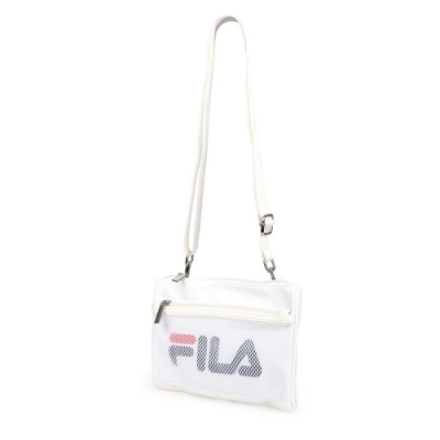 FILA 斜背小方包 白丈青紅