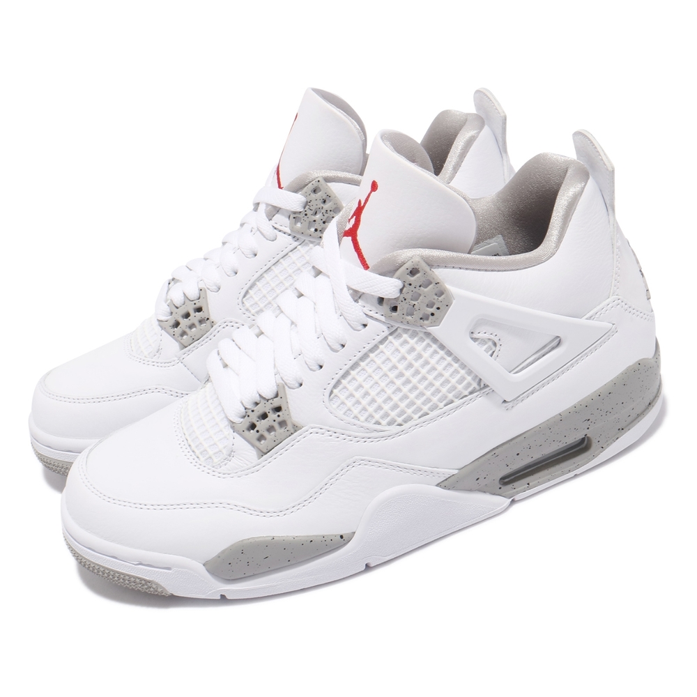 Nike 籃球鞋 Air Jordan 4 Retro 男鞋 經典款 復刻 喬丹四代 氣墊 Oreo 白 灰 CT8527100