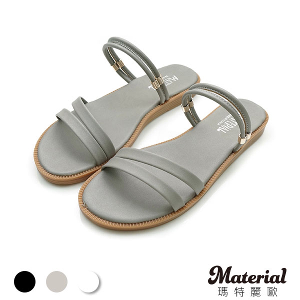 Material瑪特麗歐  MIT拖鞋 可兩穿平底涼拖鞋  T52002