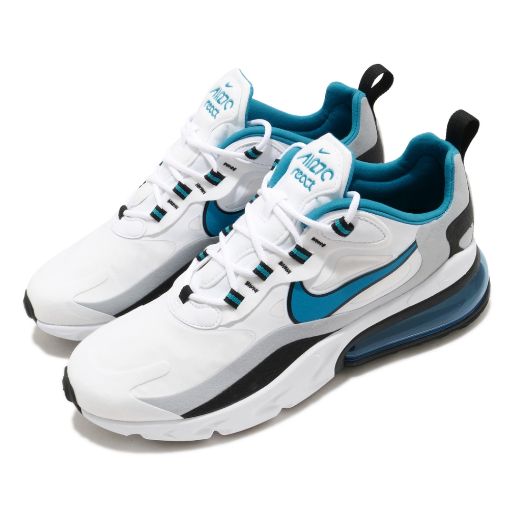 Nike 休閒鞋 Air Max 270 React 男鞋 氣墊 舒適 避震 簡約 球鞋 穿搭 白 藍 CT1280101