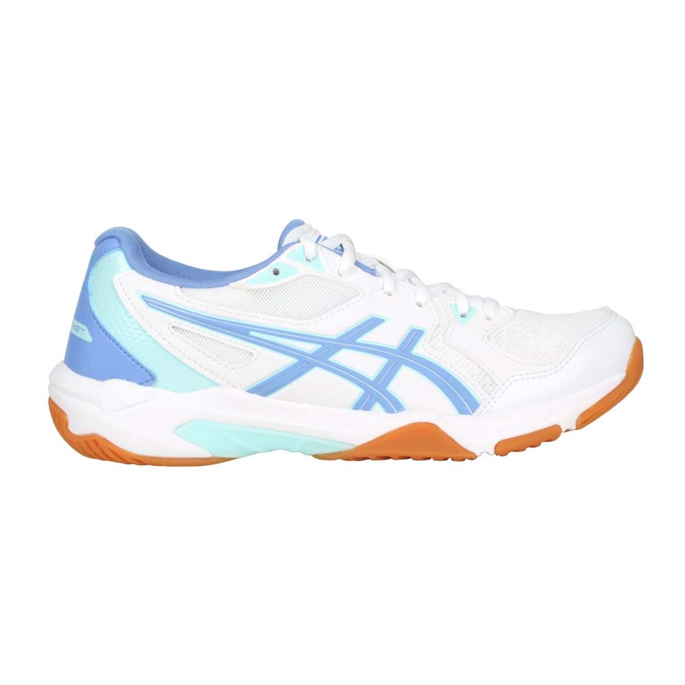 ASICS GEL-ROCKET 10 女排羽球鞋- 羽毛球 訓練 亞瑟士 1072A056-107 白粉紫水藍