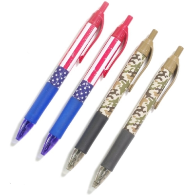 美版ZEBRA速乾減壓1.0mm原子筆Orbitz Patriotic Collection(4支入,迷彩黑+美國國旗藍)