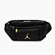 Nike 腰包 Jordan Waist Pack 男女款 喬丹 飛人 斜背包 外出 穿搭 皮革 黑 金 JD2133015GS-001 product thumbnail 1