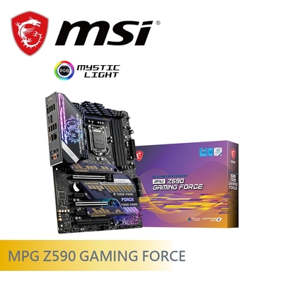 微星 Z590 GAMING FORCE 主機板【贈 MS-B905C Wi-Fi 藍牙雙頻 無線網卡】