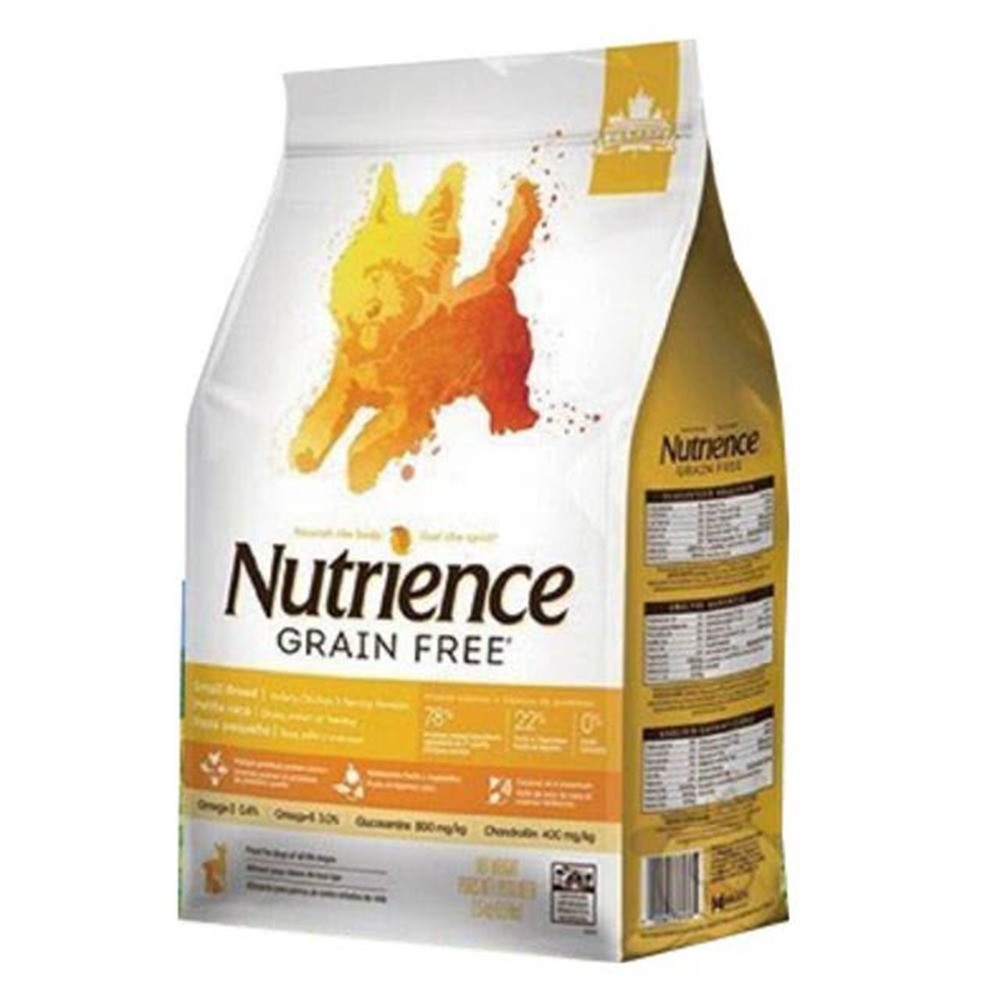 加拿大Nutrience紐崔斯GRAIN FREE無穀養生小型犬-火雞肉+雞肉+鯡魚(放養火雞&漢方草本) 2.5kg(5.5lbs) (NT-F6176)