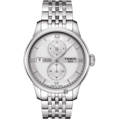 TISSOT 天梭 官方授權 LE LOCLE 力洛克雅仕機械腕錶 迎春好禮-銀/40mm T0064281103802