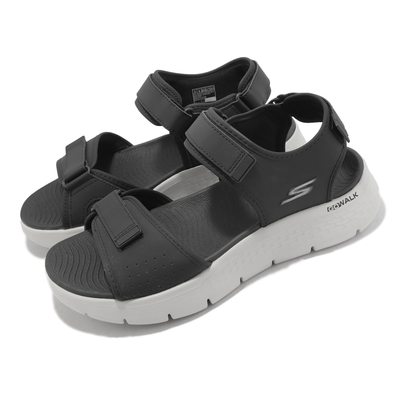 Skechers 涼鞋 Go Walk Flex Sandal-Antigua Beach 男鞋 黑 緩震 健走鞋 229205BLK