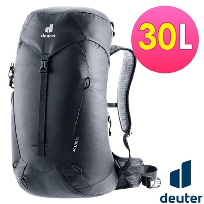 【Deuter】AC LITE 網架直立式透氣背包30L_3421024 黑