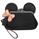 COACH DISNEY聯名黑色全皮MINNIE耳朵手提掛小包 product thumbnail 1