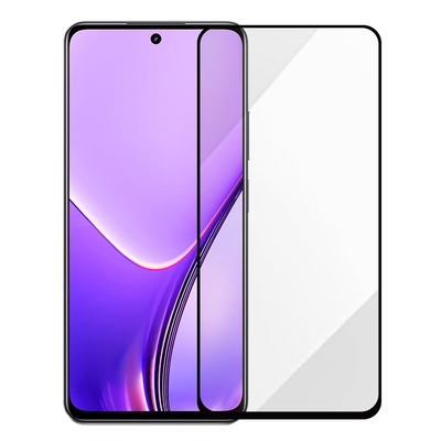 Metal-Slim Realme 11/11X 5G 全膠滿版9H鋼化玻璃貼-晶鑽黑