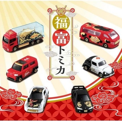 任選 TOMICA 2024 新春紀念車款抽抽樂 (一盒6入) TM22887 TAKARA TOMY 多美小汽車