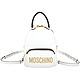 MOSCHINO 字母印花小牛皮多背法後背包(白色) product thumbnail 1