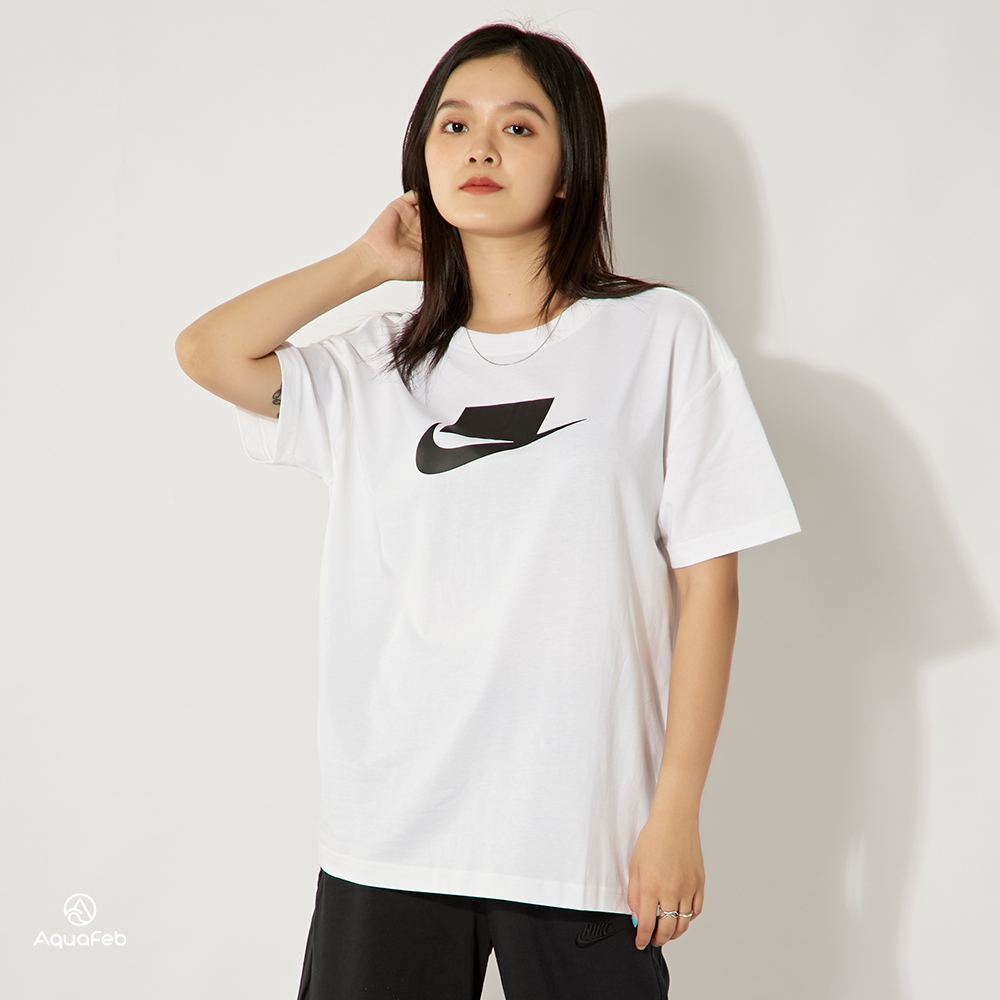 Nike AS NSW Essntl Tee Boy Futura 女款 黑白色 休閒 短袖 DB9828-010 100