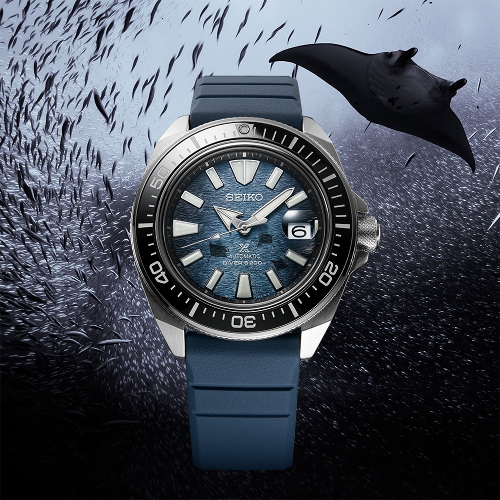 SEIKO精工 PROSPEX拯救海洋系列蝠鱝潛水腕錶 母親節 禮物 (4R35-03W0H/SRPF79K1) SK044