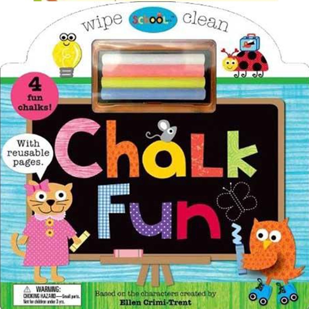 Schoolies：Wipe Clean Chalk Fun 粉筆塗鴉趣硬頁書(美國版)