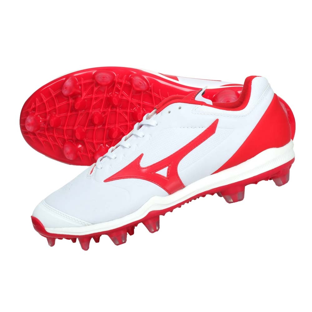 MIZUNO DOMINANT 3 TPU 男棒壘膠釘鞋-運動訓練美津濃11GP202262 白紅