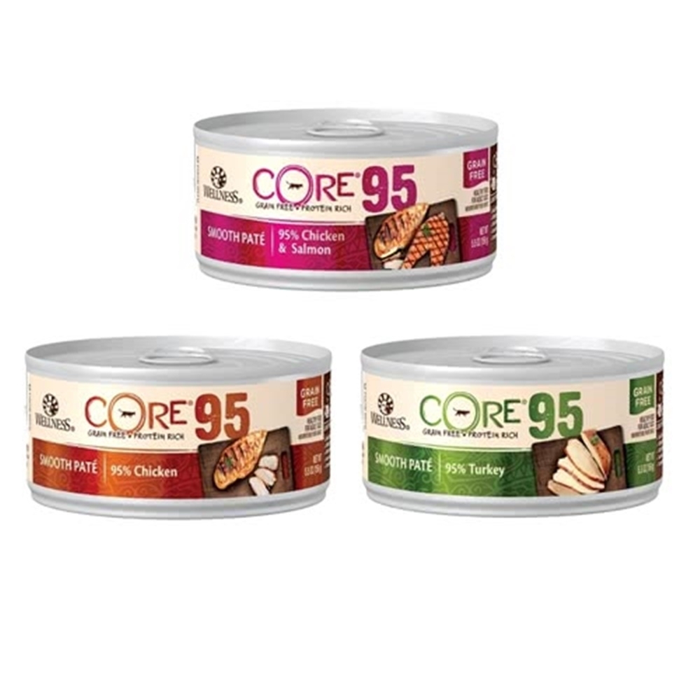 WELLNESS寵物健康-CORE無穀系列95%主食貓罐5.5OZ(156g) 24罐組 (贈7-11咖啡禮券)