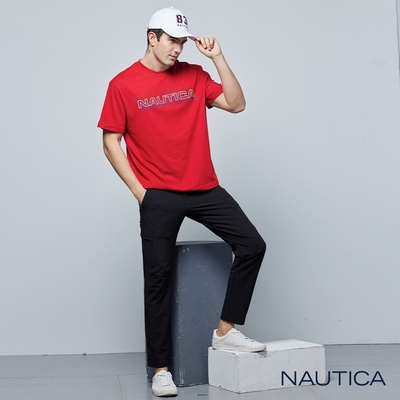 Nautica 男裝 防水透氣休閒長褲-黑色