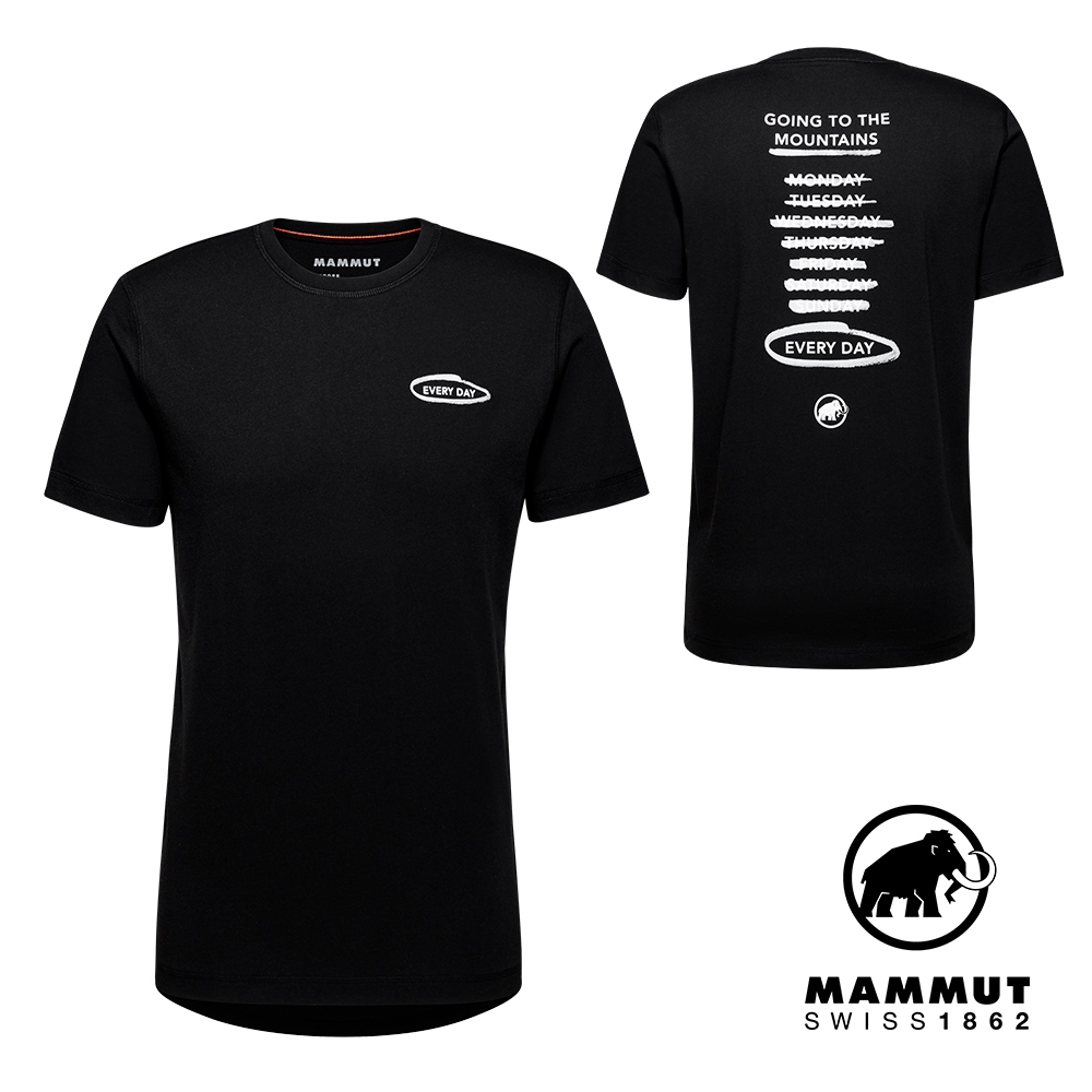 【Mammut長毛象】Mammut Core T-Shirt Every Day 機能短袖T恤 黑色 男款 #1017-04022