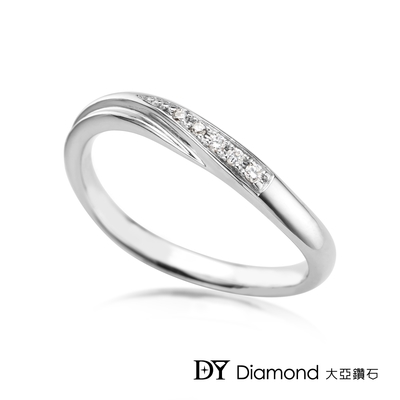 DY Diamond 大亞鑽石 18K金 時尚鑽石線戒