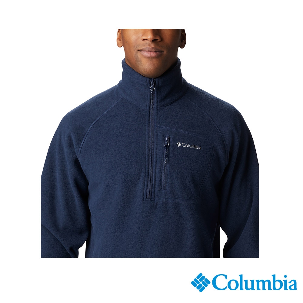 Columbia 哥倫比亞 男款 - 刷毛半開襟上衣-深藍 UXE64100NY / FW22