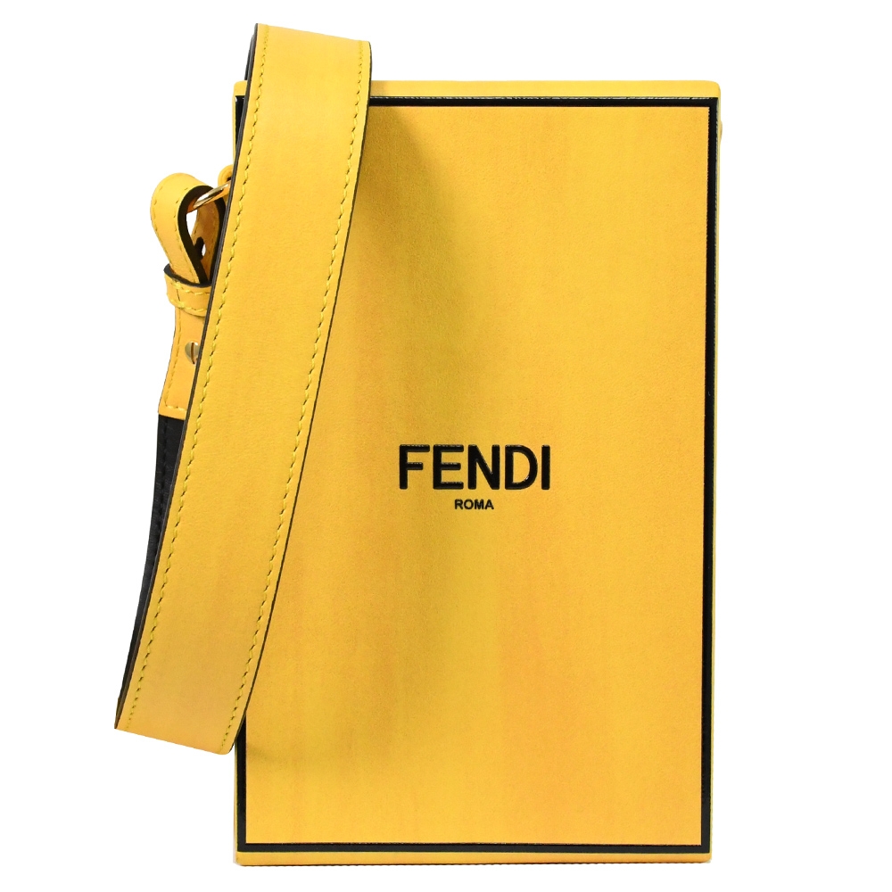 Fendi Vitello Fluffy Logo Vertical Box