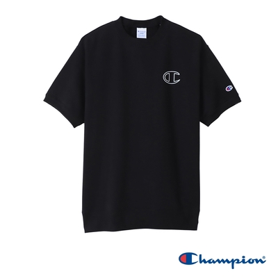 Champion--印花LOGO短袖T恤-男(黑色)