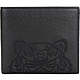 [精品皮夾限時降] KENZO Kampus Tiger 虎頭刺繡牛皮8卡對折短夾(黑色) product thumbnail 1