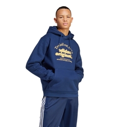 ADIDAS GRF HOODIE 三葉草 男連帽上衣-深藍-IS1419