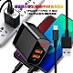 Baseus倍思 鏡面顯示PPS雙QC快充充電器+iPhone/ipad系列傳輸充電線-黑色組 product thumbnail 1