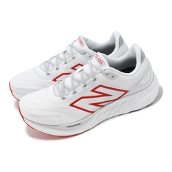 New Balance 慢跑鞋 Fresh Foam 680 V8 2E 男鞋 寬楦 白 紅 緩衝 運動鞋 NB M680LC8-2E