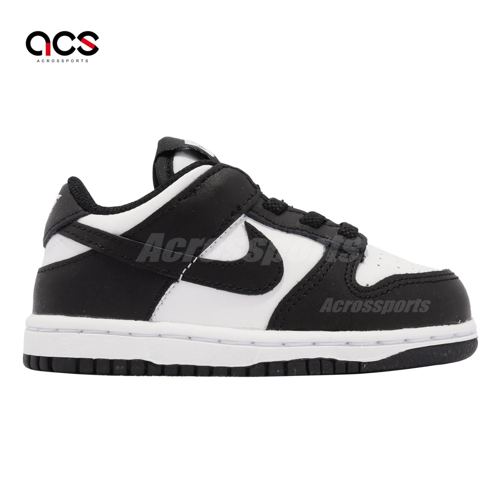 Nike 童鞋Dunk Low TDE 熊貓黑白小童學步鞋親子鞋經典款CW1589-100