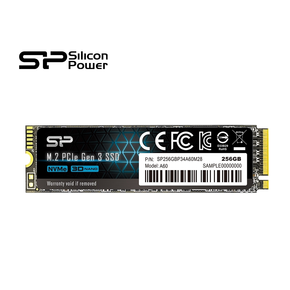 SP廣穎 P34A60 M.2 2280 NVMe PCIe Gen 3x4 256GB 固態硬碟