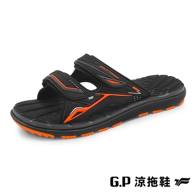 G.P 經典款中性舒適雙帶拖(G2269-42)黑橘(SIZE:37-44)GP 拖鞋 套拖 阿亮 卜學亮