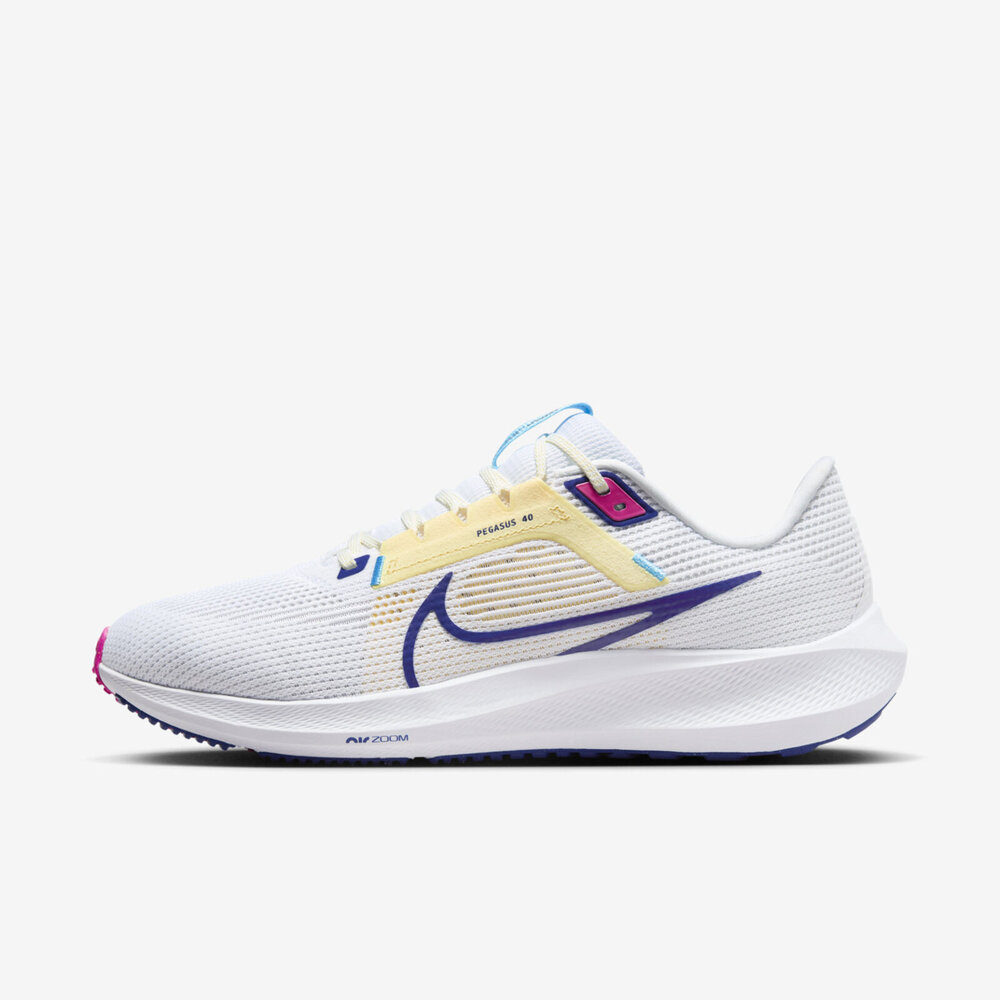 Nike Air Zoom Pegasus 40 [DV3853-105] 男 慢跑鞋 運動 路跑 小飛馬 支撐 白 藍紫