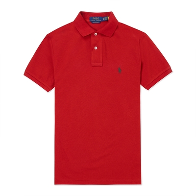 Polo Ralph Lauren RL 熱銷刺繡小馬短袖Polo衫-橘紅色(CUSTOM SLIM FIT)