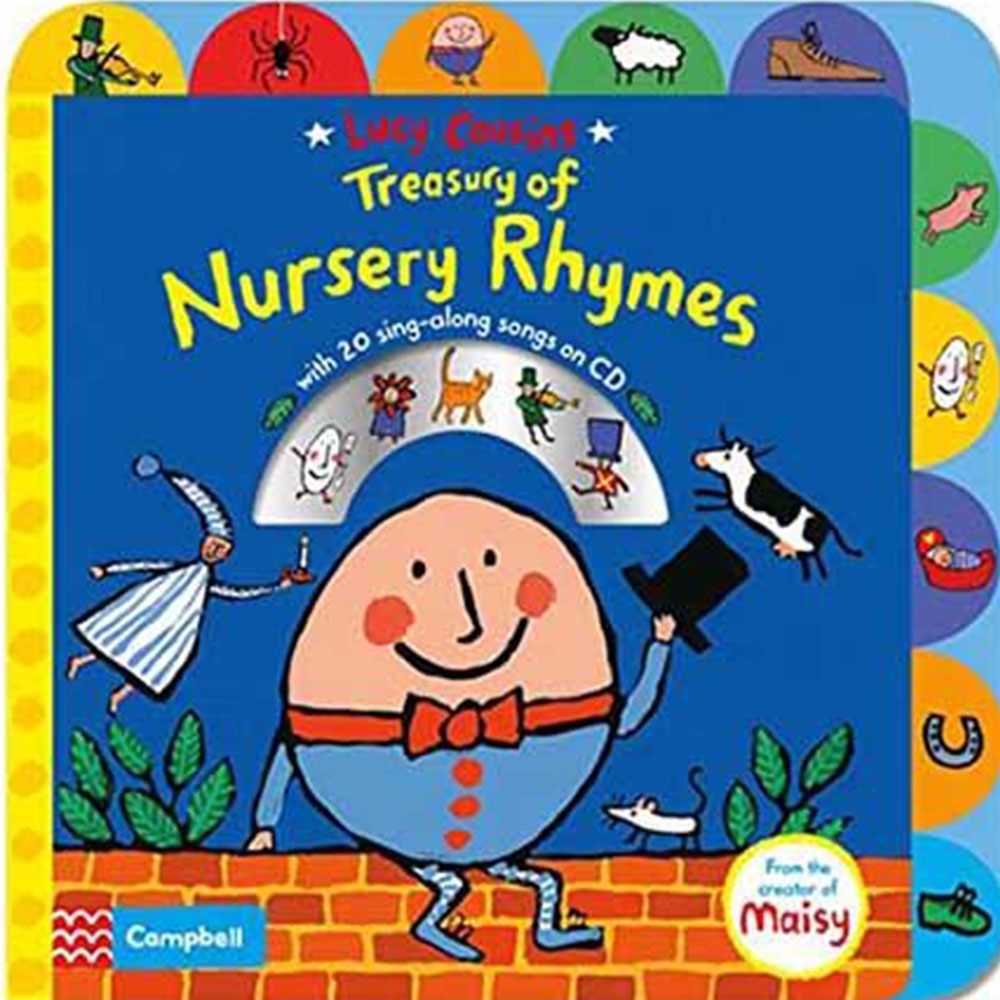 Treasury Of Nursery Rhymes 趣味童謠歌唱本硬頁有聲CD書 | 拾書所