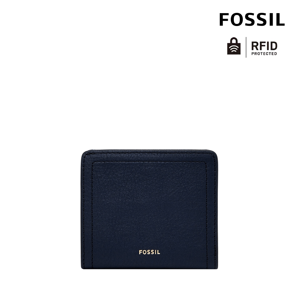 FOSSIL Logan 真皮RFID防盜短夾-經典藍 SL7829545