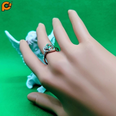 Sipress 日本進口鏤空心型水鑽925純銀戒指 情侶對戒