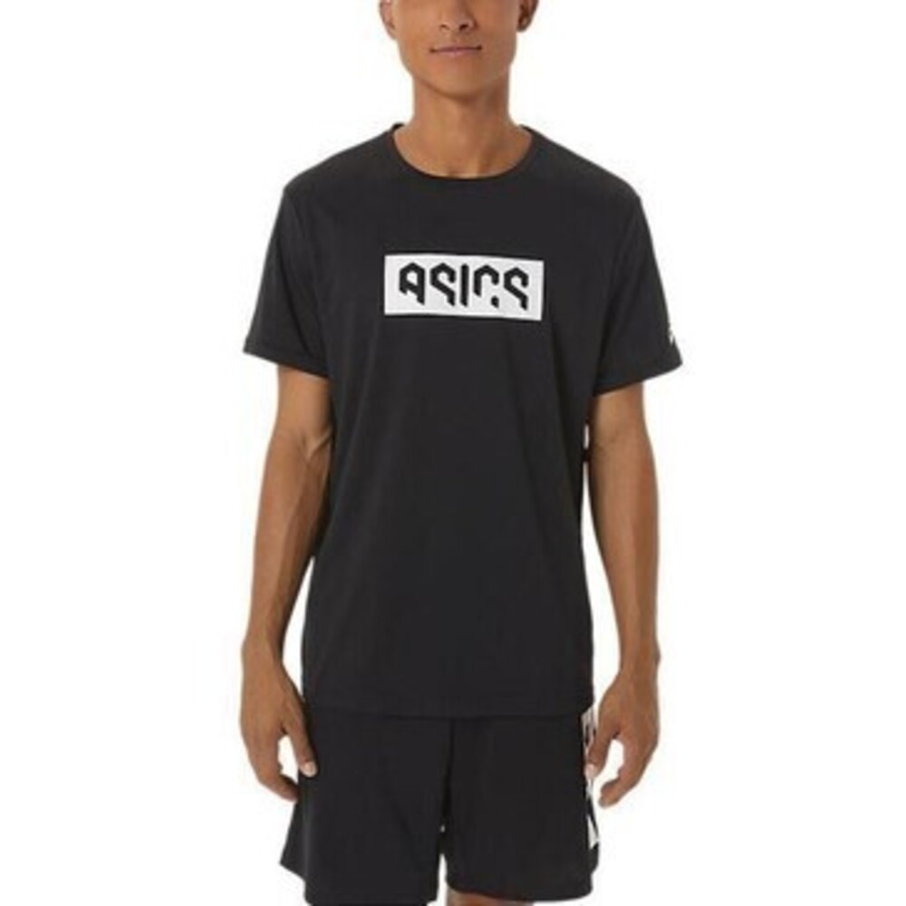 Asics [2031D808-001] 男 短袖上衣 T恤 運動 跑步 訓練 吸濕 快乾 輕量 海外版型 亞瑟士 黑