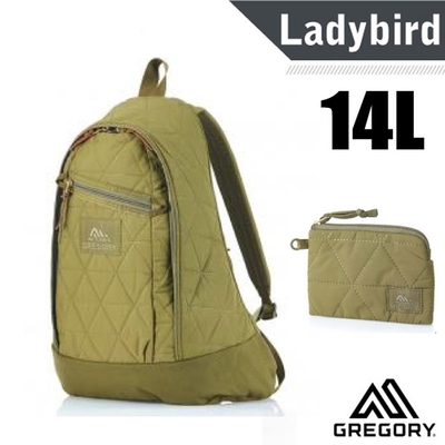 GREGORY LADYBIRD BACKPACK 14L 多口袋後背包+手挽袋/鑰匙勾環+暗袋口袋_鼠尾草綠