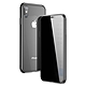 iPhoneX iPhoneXS 金屬 防窺 360度全包 磁吸雙面玻璃殼 手機殼 黑色 iPhoneX手機殼 iPhoneXS保護殼 product thumbnail 1