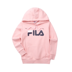 FILA KIDS #肆意極線 長袖連帽T恤-粉 1TET-8421-PK