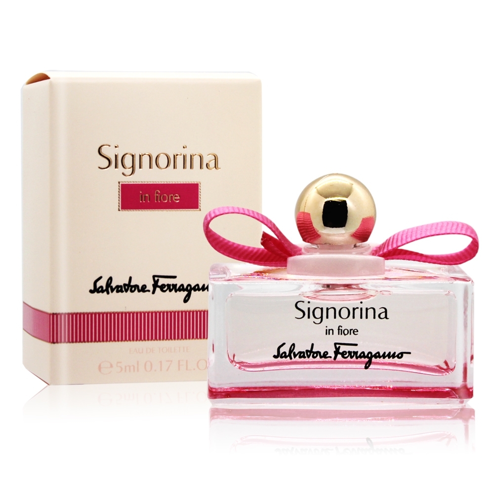 Salvatore Ferragamo 花漾伊人女性淡香水 Signorina in fiore5ml EDT-國際航空版