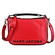 MARC JACOBS THE SOFT BOX 23黑字LOGO荔枝紋牛皮拉鍊手提斜背包(紅) product thumbnail 1