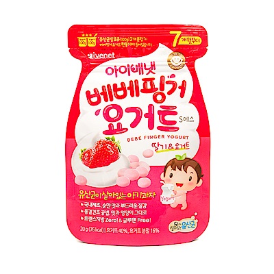 (即期品) 韓國 ivenet 艾唯倪 優格豆豆餅(草莓風味)20g